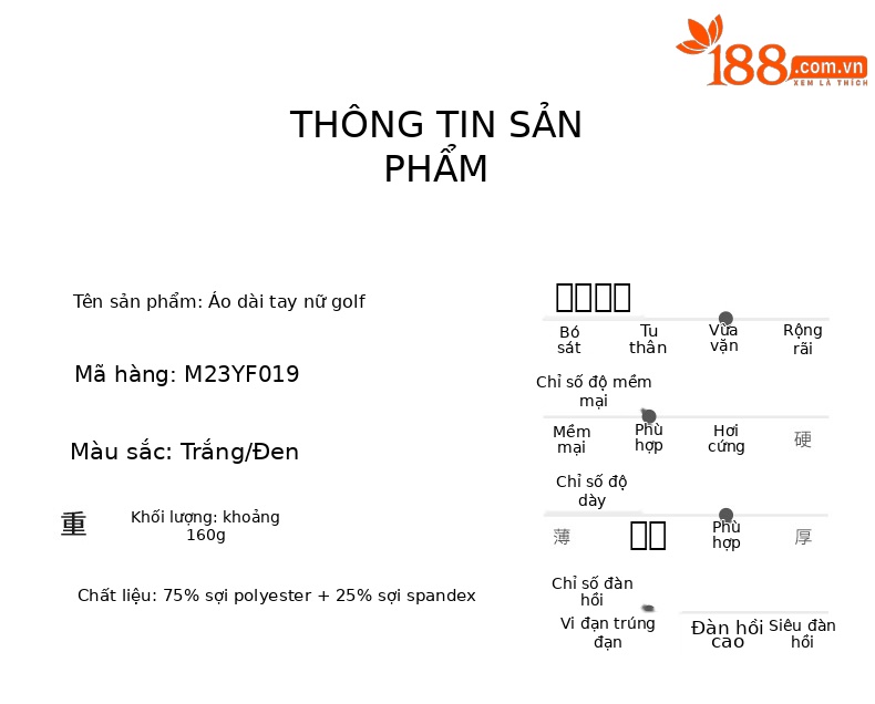 Áo golf nữ dài tay thắt nơ MO EYES vải co giãn thể thao thu đông — M23YF023-Trắng [phối với khăn lụa], M23YF023-Đen [với khăn lụa], M23YF019-Áo màu đen, M23YF019-Áo màu trắng chi tiết 1