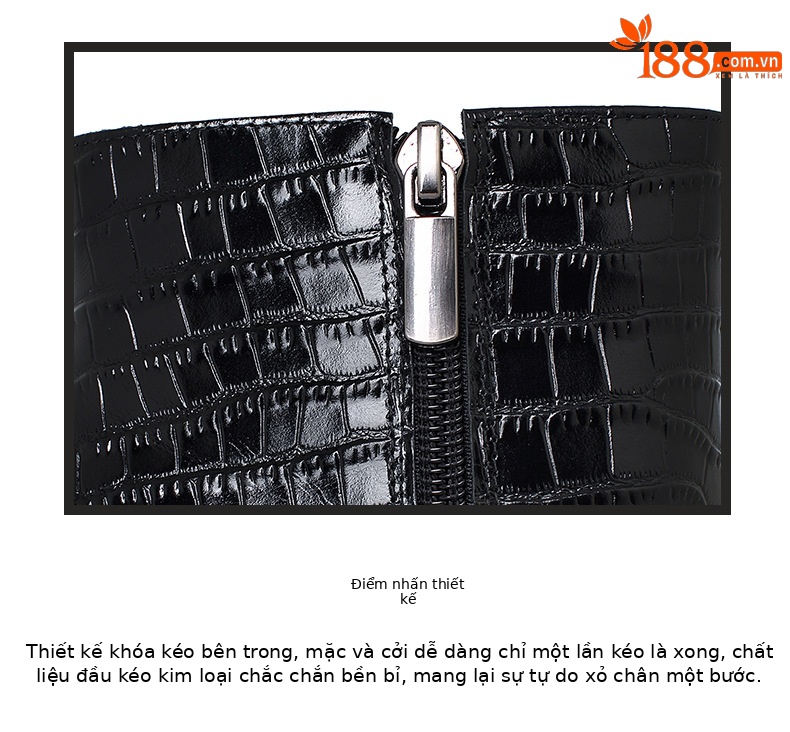 Boot nữ cổ thấp mũi nhọn gót siêu cao 14 cm đế platform phong cách gợi cảm — Màu đen (lót nhung) chi tiết 5