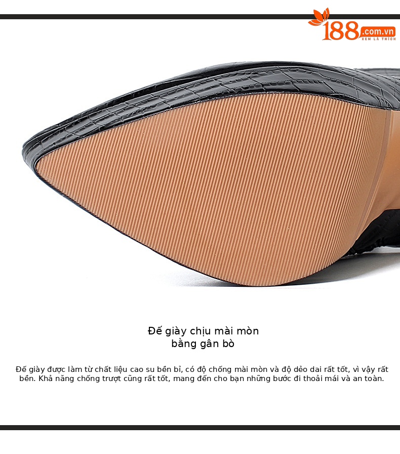 Boot nữ cổ thấp mũi nhọn gót siêu cao 14 cm đế platform phong cách gợi cảm — Màu đen (lót nhung) chi tiết 6