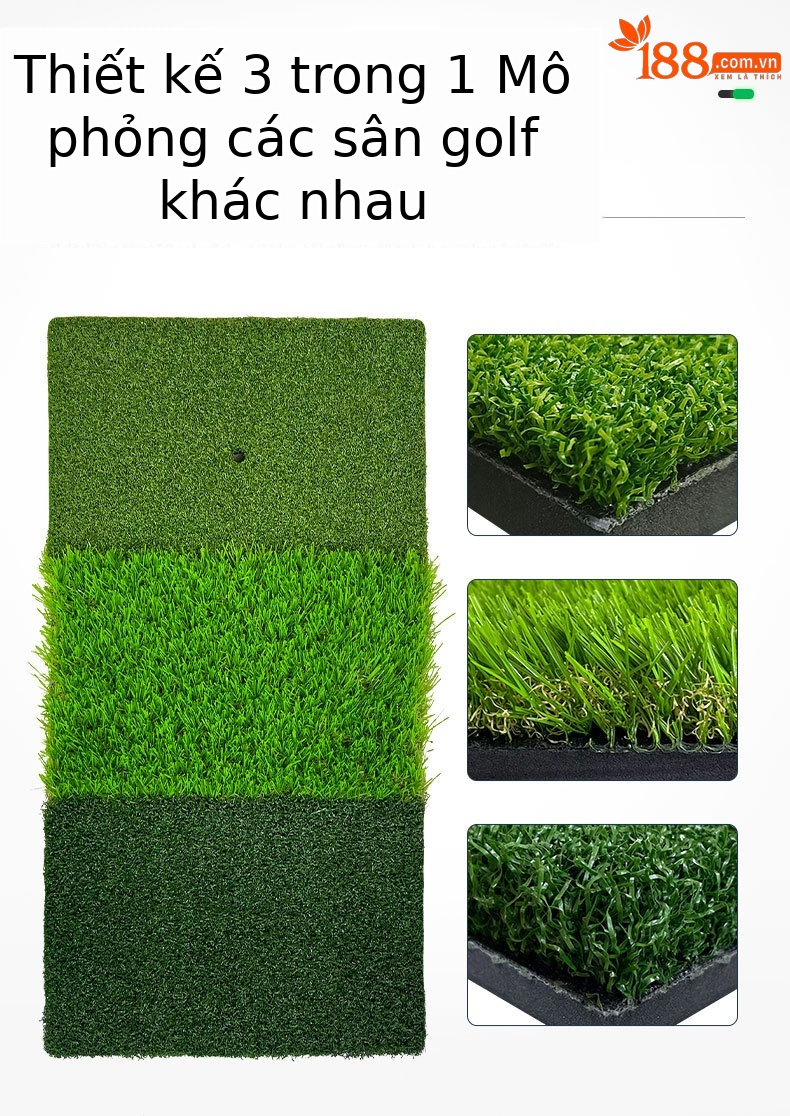 Đệm tập golf PGM 60x30cm mini 3 trong 1 chịu lực trong nhà — Đệm Ba cỏ DJD010 30*60cm, Đệm Ba cỏ DJD010 90*40cm chi tiết 3