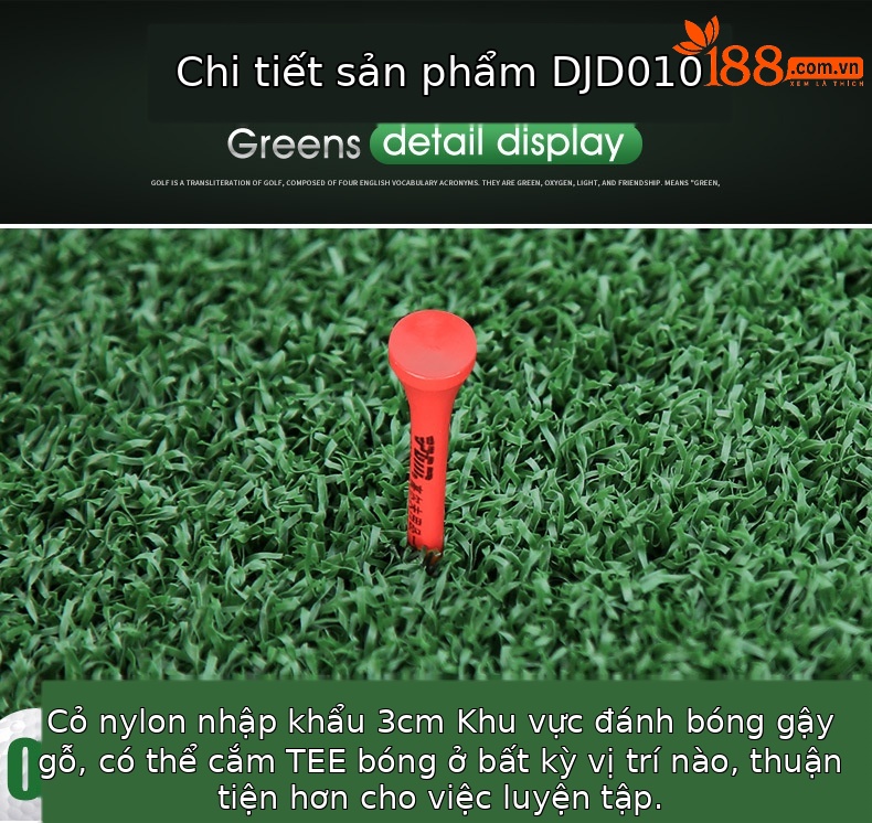 Đệm tập golf PGM 60x30cm mini 3 trong 1 chịu lực trong nhà — Đệm Ba cỏ DJD010 30*60cm, Đệm Ba cỏ DJD010 90*40cm chi tiết 12