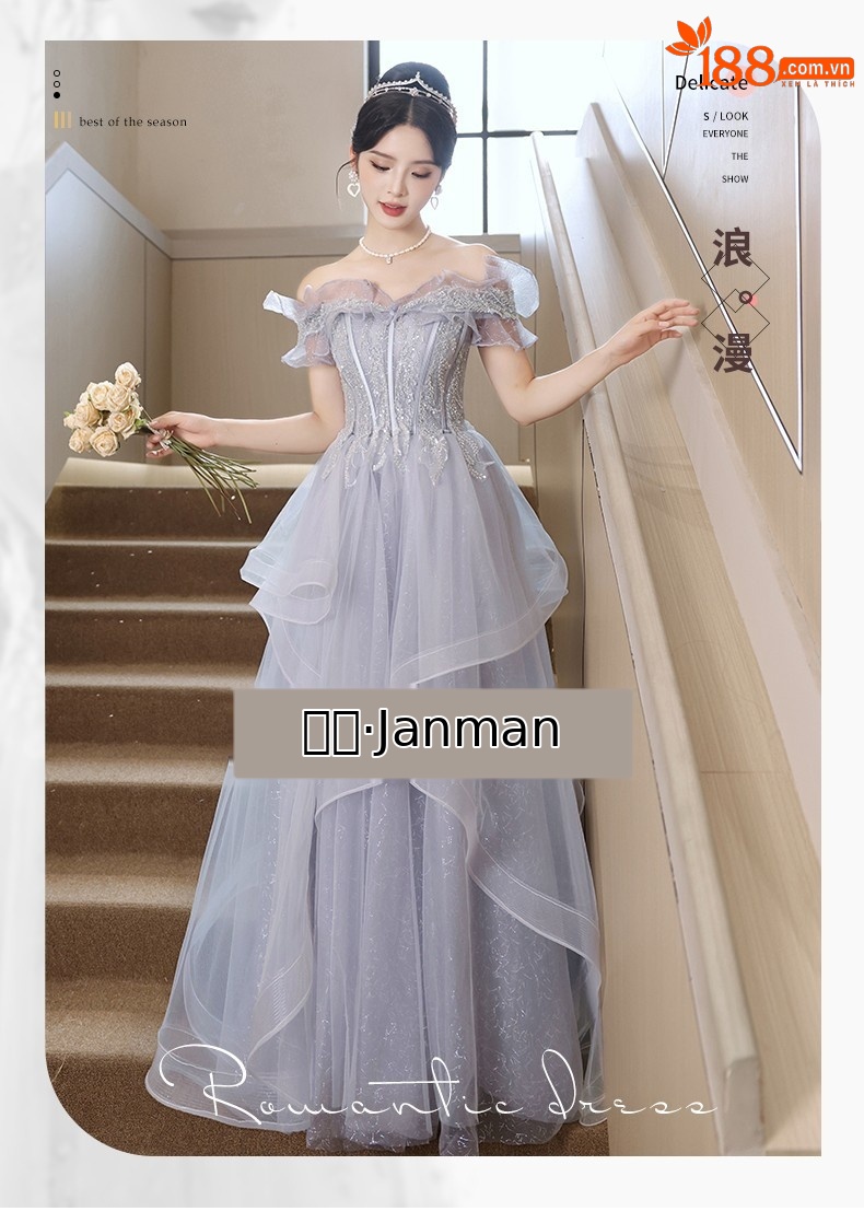 Đầm dạ hội một vai ôm body, phong cách sang trọng và tinh tế — Màu như hình chi tiết 7