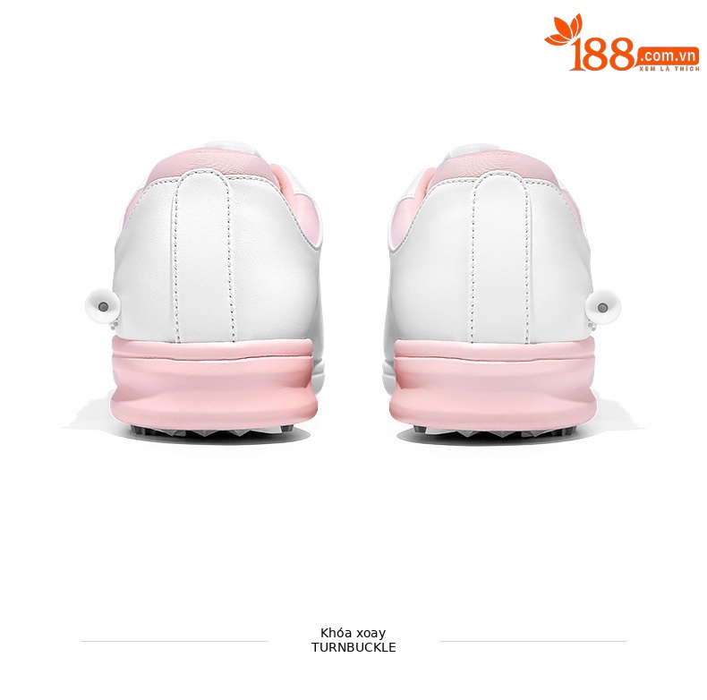 Giày golf nữ PGM chống thấm nước, đế foam giảm chấn, khóa xoay tiện lợi — XZ314-trắng hồng (dây giày khóa xoay), XZ314-trắng hồng (dây giày thường), XZ314 Sakura Pink [Chống thấm nước/Giảm chấn đàn hồi cao/Dây giày có khóa xoay] chi tiết 18