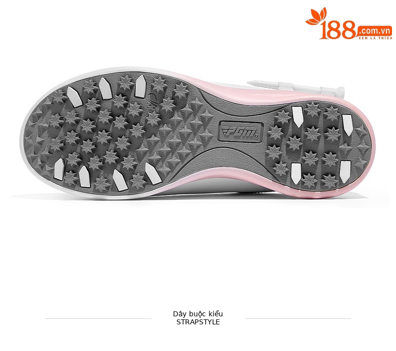 Giày golf nữ PGM chống thấm nước, đế foam giảm chấn, khóa xoay tiện lợi — XZ314-trắng hồng (dây giày khóa xoay), XZ314-trắng hồng (dây giày thường), XZ314 Sakura Pink [Chống thấm nước/Giảm chấn đàn hồi cao/Dây giày có khóa xoay] chi tiết 22