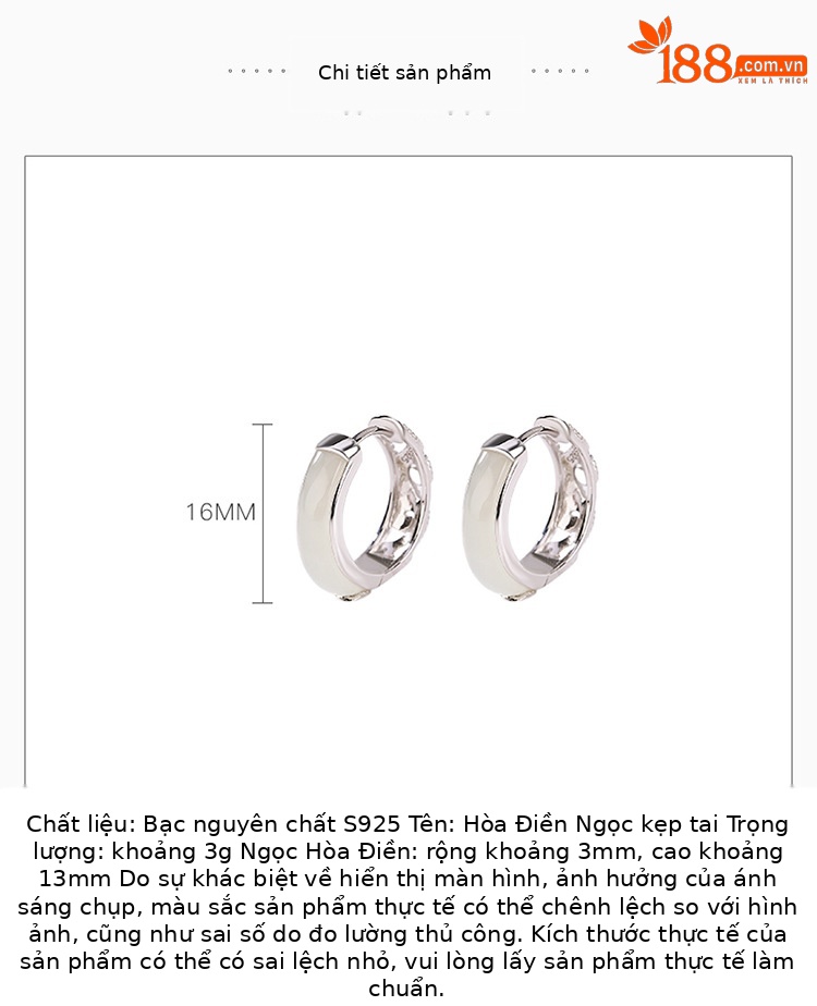 Bông tai kẹp tai retro bạc S925 đính ngọc bích sapphire hình hươu — Kiểu Sapphire chi tiết 2