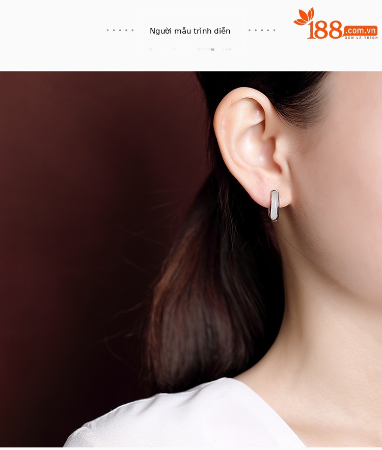 Bông tai kẹp tai retro bạc S925 đính ngọc bích sapphire hình hươu — Kiểu Sapphire chi tiết 5