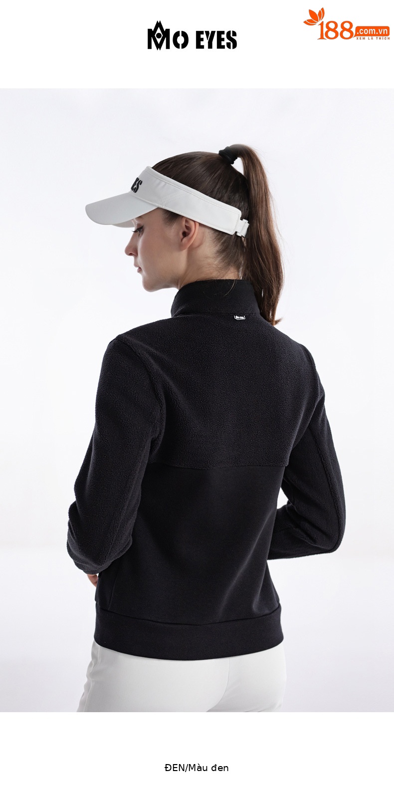 Áo khoác nữ vải nhung cực ấm phối màu thể thao golf mùa thu đông — M23KUZ014-Quần Trắng, M23YF024-Áo khoác trắng (Lông cừu cực), M23YF024-Áo khoác đen (Lông cừu cực), M23KUZ014-quần đen chi tiết 12