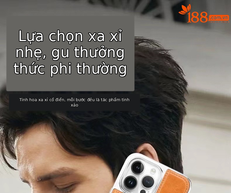 Ốp lưng da từ tính cao cấp cho iPhone 16 Pro Max, có khe đựng thẻ, chống sốc — Mẫu thẻ hút từ tính [màu nâu thanh lịch], Mẫu thẻ hút từ tính [Moka nâu], Mẫu thẻ hút từ tính [đen quý phái], Mẫu thẻ hút từ tính [màu tím đêm tối] chi tiết 8