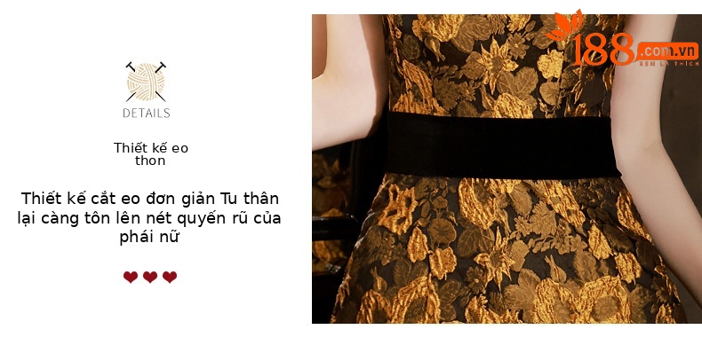 Đầm dạ hội nữ không dây phong cách Pháp, thiết kế ôm body đuôi cá, may đo cao cấp — Màu vàng chi tiết 6
