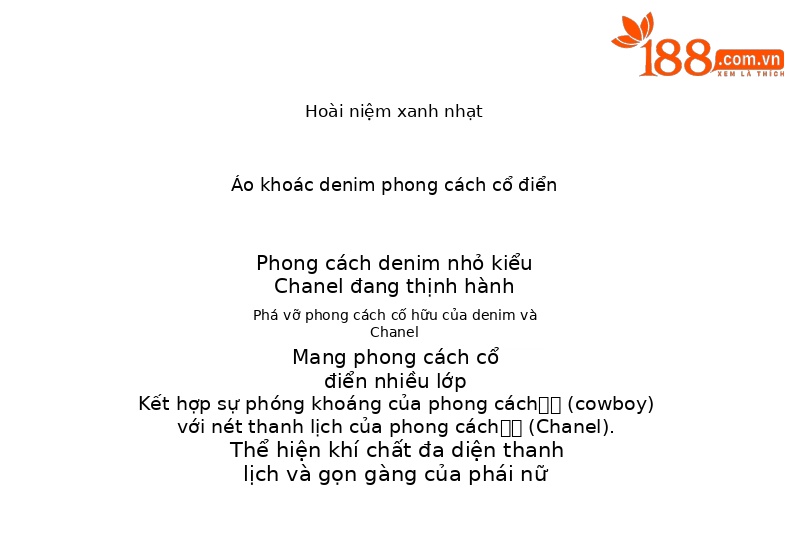 Áo khoác denim ngắn cổ đứng kiểu vintage nữ dáng rộng — Xanh lam hoài cổ chi tiết 2