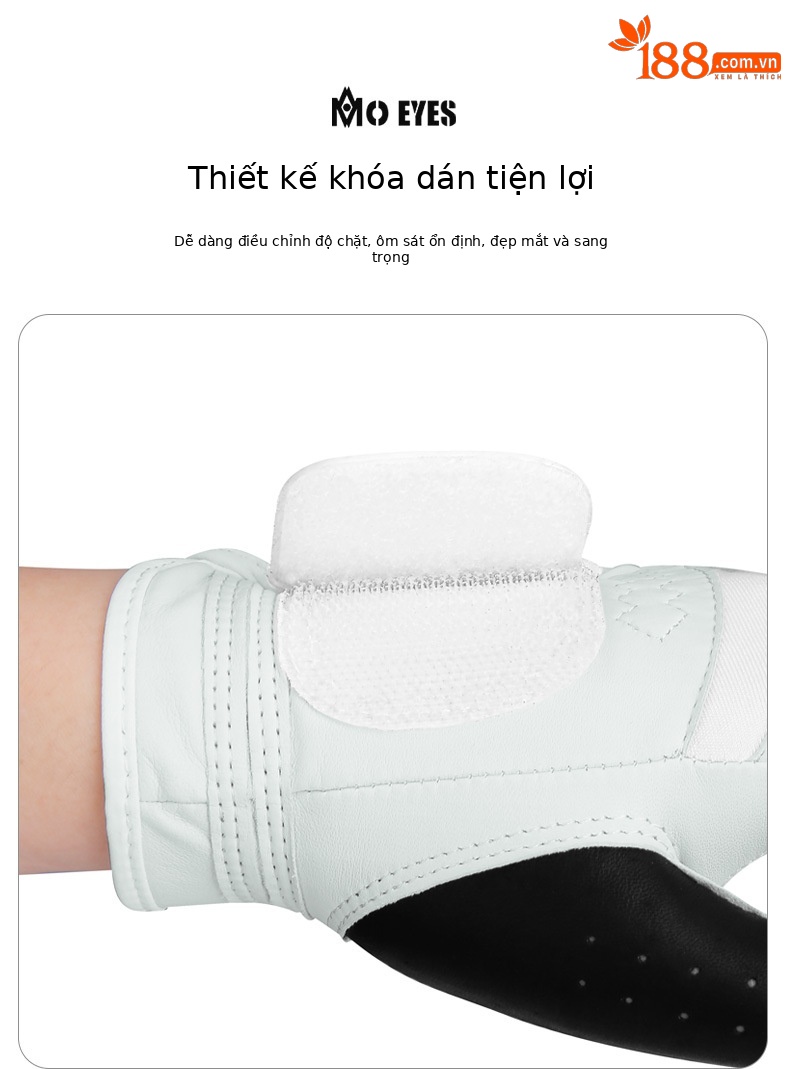 Găng tay golf da cừu thật MO EYES chống trượt Velcro thoáng khí — Cỡ 20 chi tiết 5