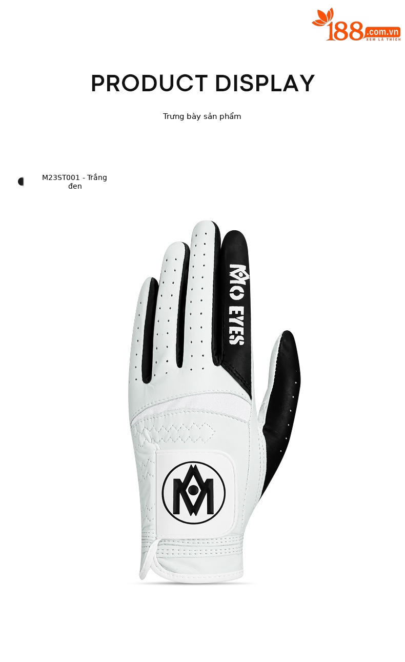Găng tay golf da cừu thật MO EYES chống trượt Velcro thoáng khí — Cỡ 20 chi tiết 16