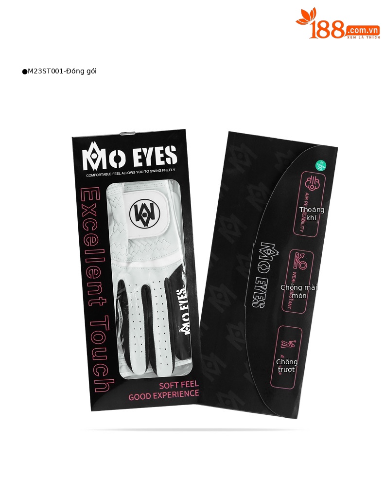 Găng tay golf da cừu thật MO EYES chống trượt Velcro thoáng khí — Cỡ 20 chi tiết 20