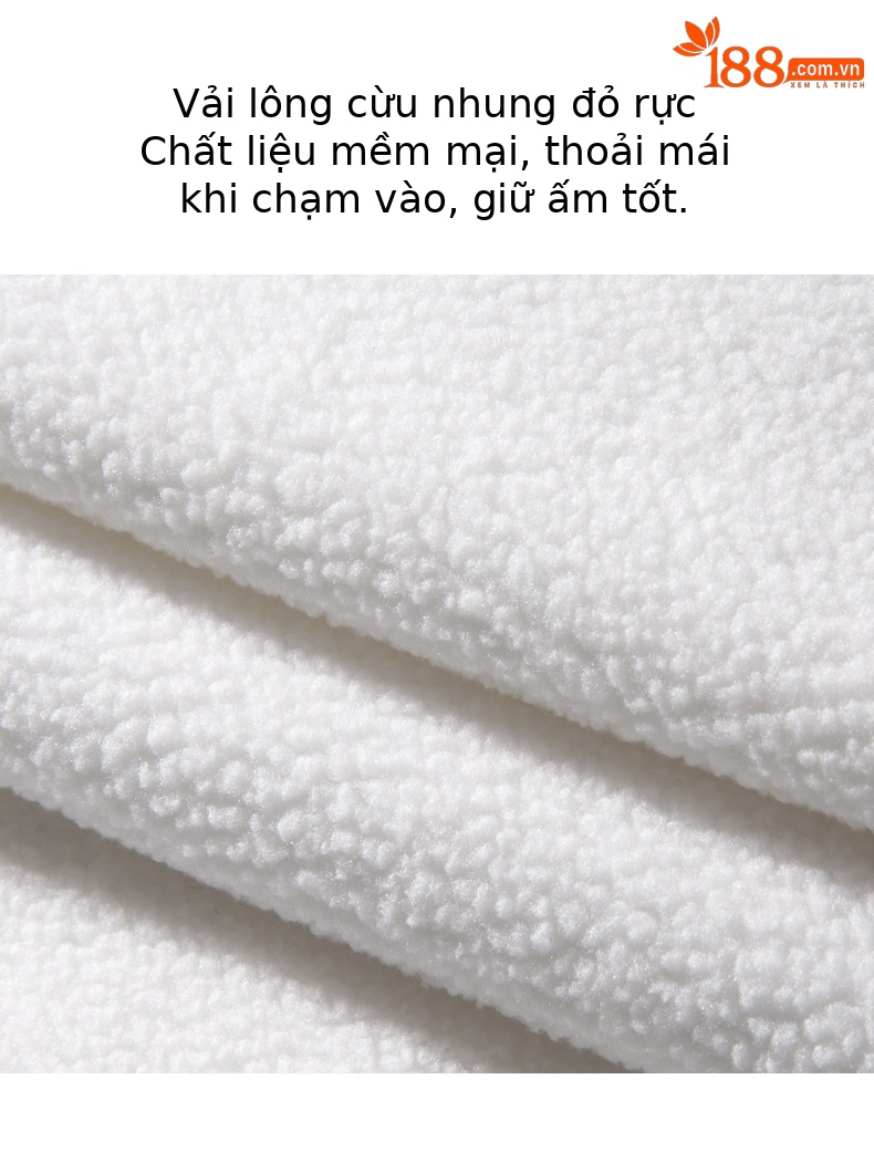 Áo ghi lê lông vũ nữ giữ ấm mùa thu đông – phong cách golf — M23YF025-Áo vest đen (lông cừu cực), M23YF025-Áo vest trắng (lông cừu cực) chi tiết 3