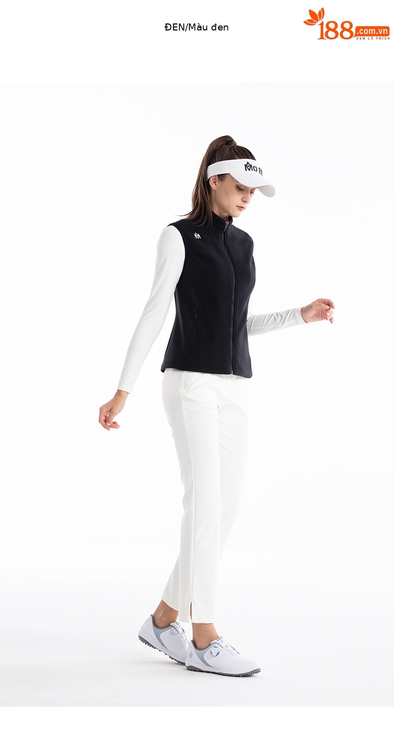 Áo ghi lê lông vũ nữ giữ ấm mùa thu đông – phong cách golf — M23YF025-Áo vest đen (lông cừu cực), M23YF025-Áo vest trắng (lông cừu cực) chi tiết 14