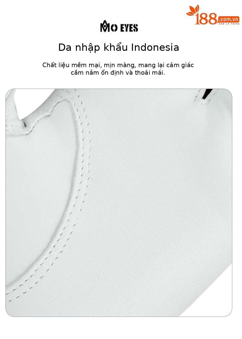 Găng tay golf nữ da cừu thật chống trượt thoáng khí Velcro — Cỡ 20 chi tiết 2