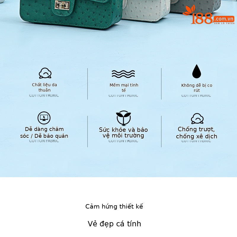 Túi xách tay nữ da đà điểu cao cấp thiết kế sang trọng phiên bản Tết 2026, kiểu dáng đeo vai thời trang mùa thu đông (20×6×12.5 cm) — Voi xám, Khuy vàng phấn hoa anh đào, Không có màu trong kho Liên hệ dịch vụ khách hàng để tùy chỉnh, Màu đen khuy vàng chi tiết 2