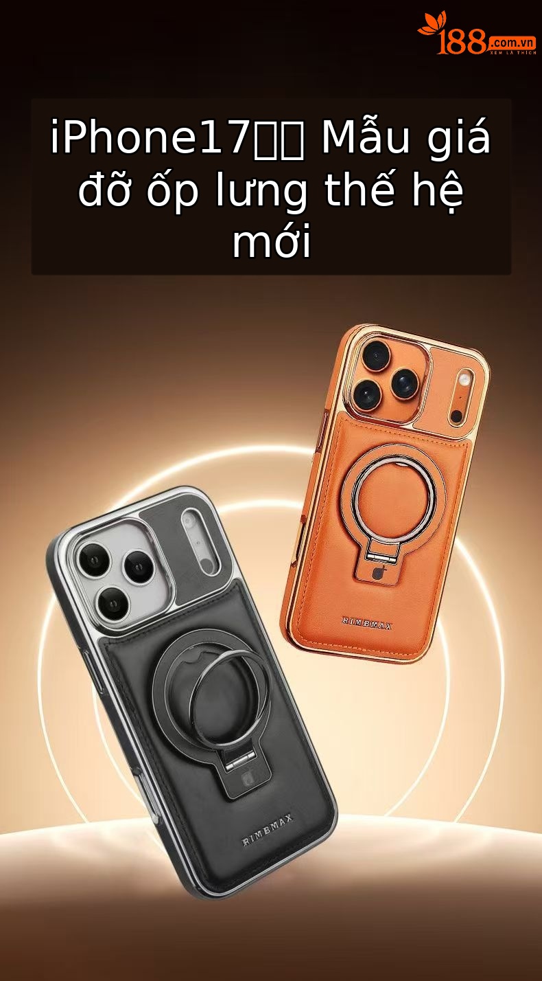 Ốp lưng iPhone chống rơi toàn diện, tích hợp giá đỡ nam châm da, kèm móc đeo tay — Màu đen, Xanh lam đậm, Màu nâu nhạt, Màu tím đậm chi tiết 14