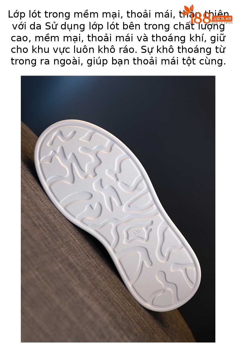 Giày sneaker nữ đế dày phối màu tăng chiều cao — Màu trắng be chi tiết 7