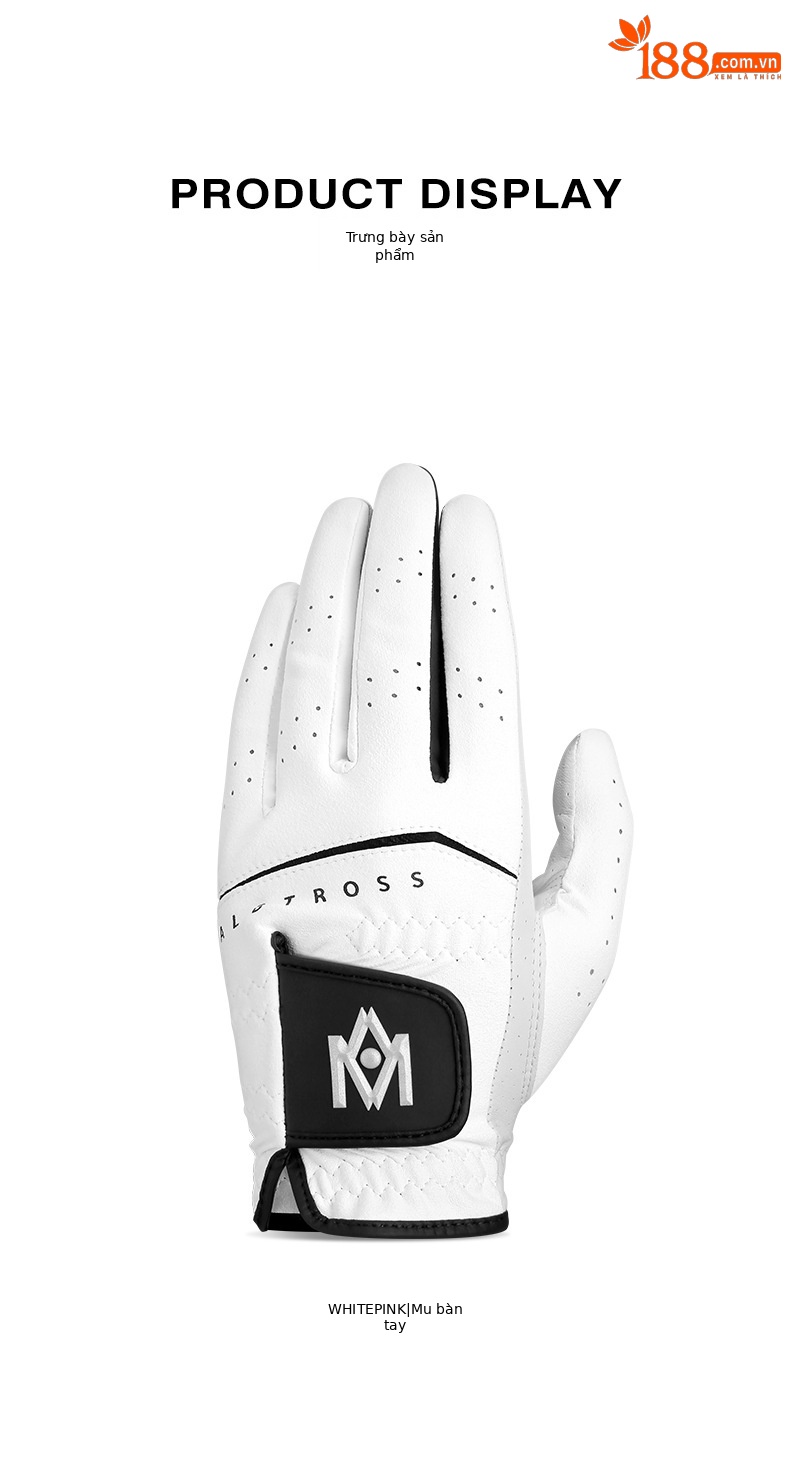Găng tay golf nam da cừu nhập khẩu khâu đơn tay phải — 22 chi tiết 13