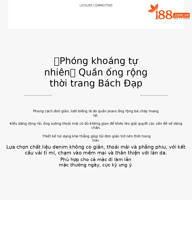 Quần jean nữ ống rộng cạp cao dáng suông chất cotton wash mềm — Màu xám lạnh chi tiết 2