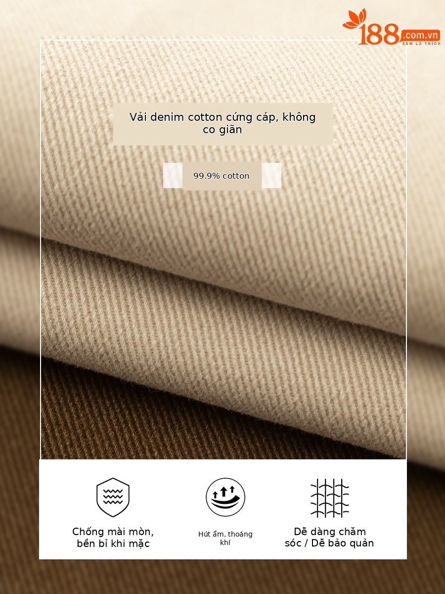Quần jean nữ ống rộng cạp cao dáng suông chất cotton wash mềm — Màu xám lạnh