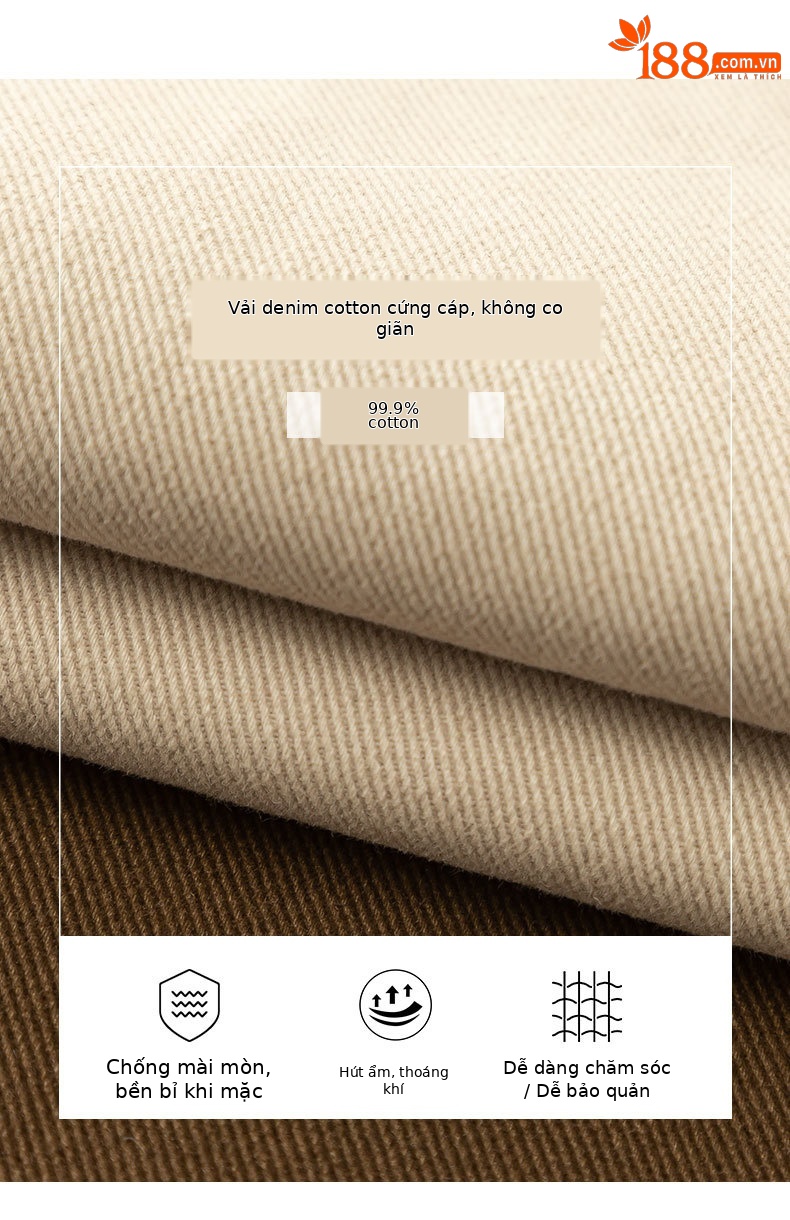 Quần jean nữ ống rộng cạp cao dáng suông chất cotton wash mềm — Màu xám lạnh chi tiết 5