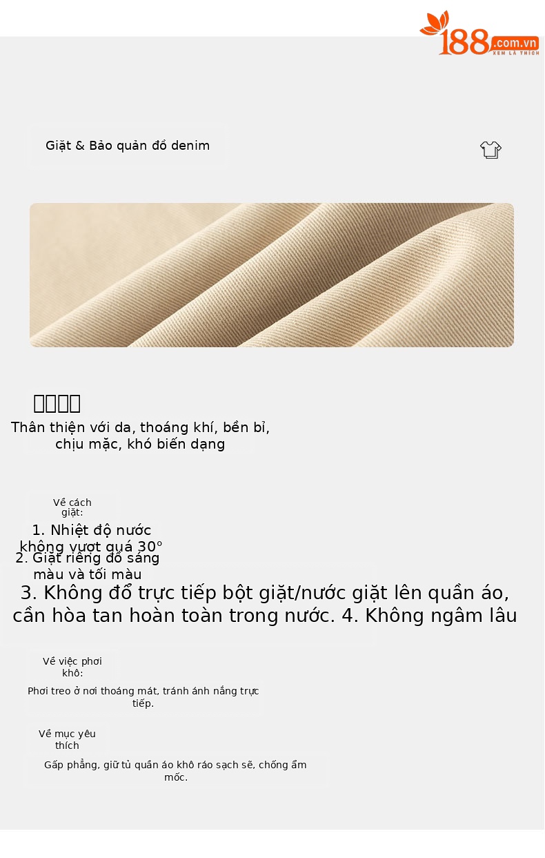 Quần jean nữ ống rộng cạp cao dáng suông chất cotton wash mềm — Màu xám lạnh chi tiết 6