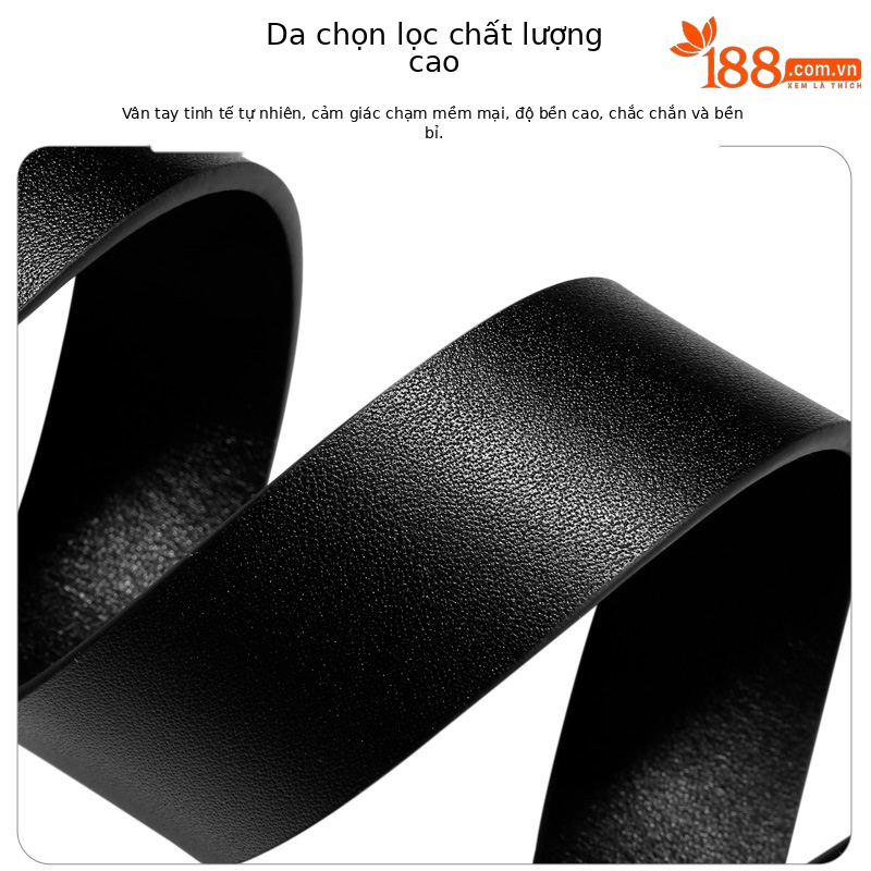 Thắt lưng nữ da bò lớp đầu khóa tròn thép không gỉ phong cách đơn giản dễ phối — Một size