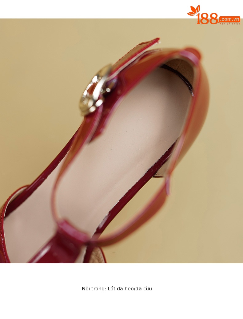 Sandal cao gót nữ quai chữ T mũi kín, gót vuông 12 cm, phong cách Âu Mỹ — Màu đen chi tiết 10