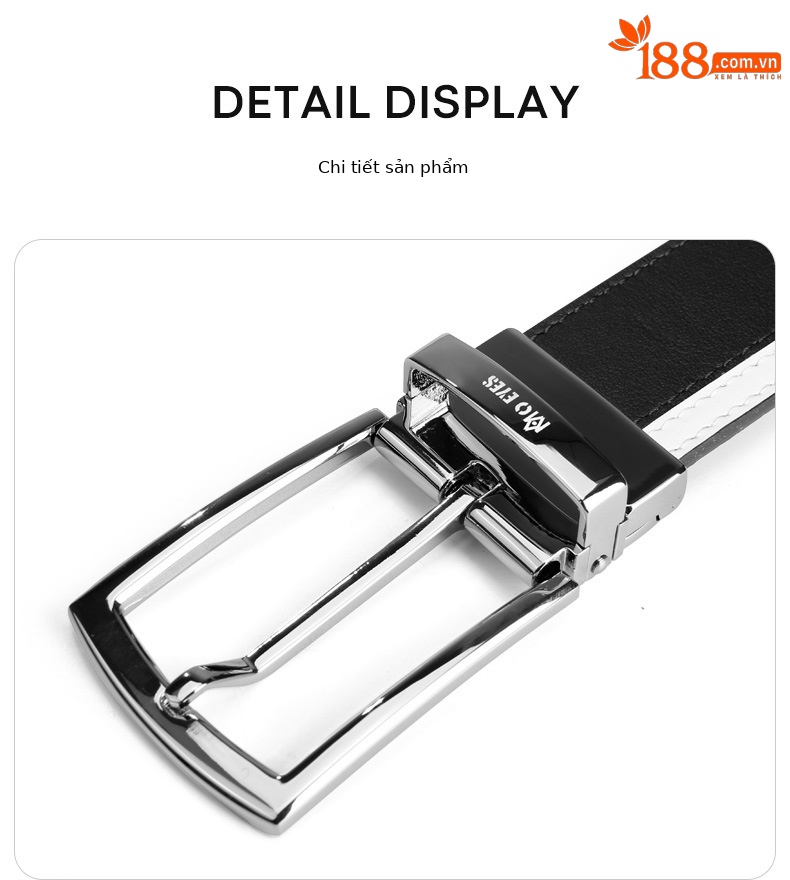 Thắt lưng da bò lớp đầu nam hai mặt xoay mắt ma thuật moeyes — M23PD001-Đen Trắng, M23PD001-Đen chi tiết 18