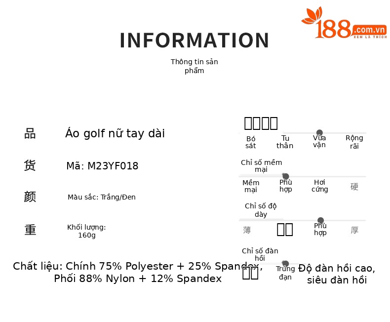 Quần golf nữ ống loe dài tôn dáng, túi khóa kéo vô hình, phong cách thu đông — M23YF018-Áo màu trắng, M23YF018-Áo màu đen, M23KUZ012-quần đen, M23KUZ012-Quần Trắng chi tiết 2