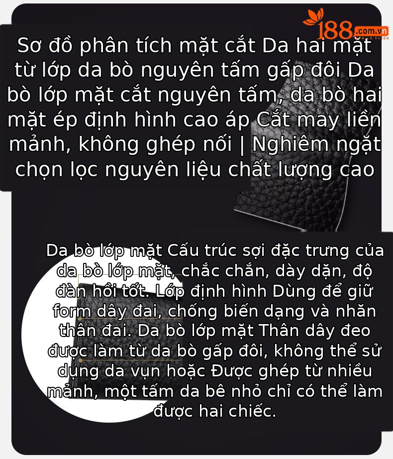 Thắt lưng da bò thật nam Emperor Paul kiểu doanh nhân đơn giản — 120cm, 130cm, 110cm, 125cm chi tiết 9
