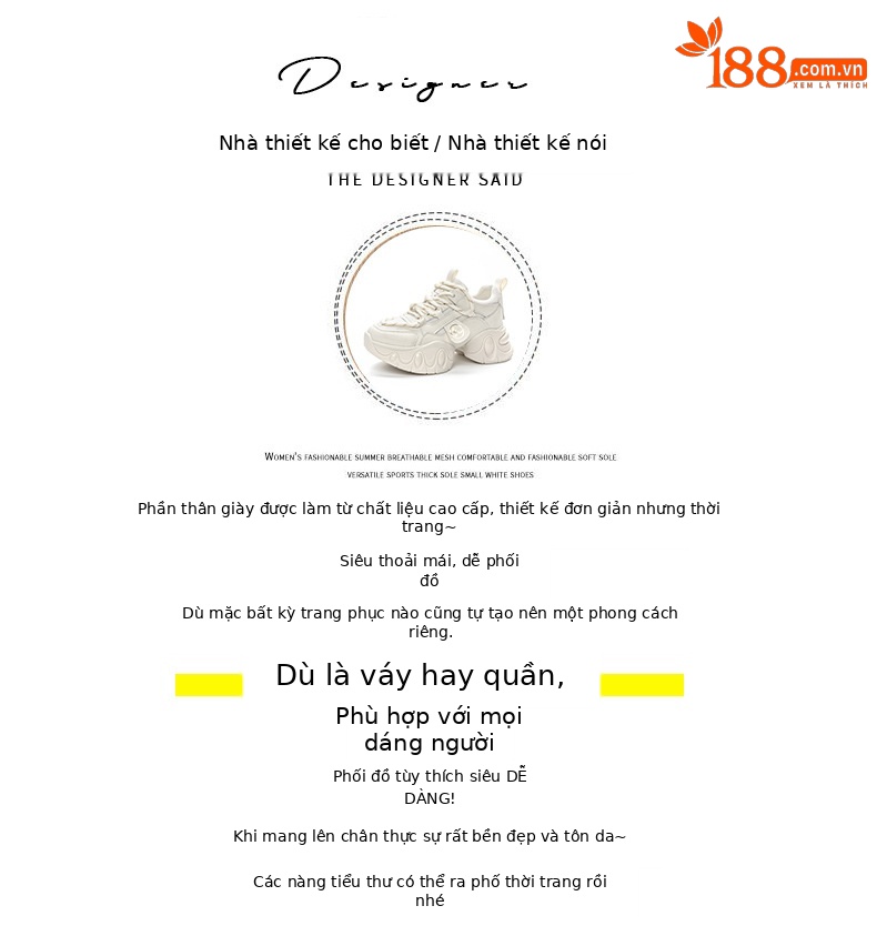 Giày sneaker nữ đế dày tăng chiều cao 7cm phong cách sao, dây buộc thời trang — M2555 Màu đen, M2555 màu be, M2555 màu hồng chi tiết 4