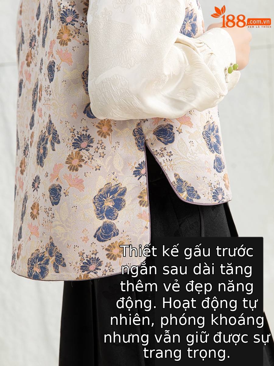 Áo vest cách tân Trung Quốc nữ satin cổ điển, tay loe, khuy cài nút vải — Màu tím sâm panh
