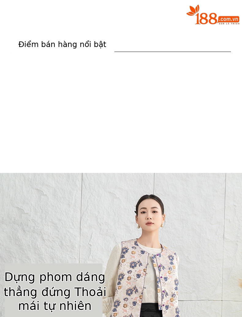Áo vest cách tân Trung Quốc nữ satin cổ điển, tay loe, khuy cài nút vải — Màu tím sâm panh chi tiết 8
