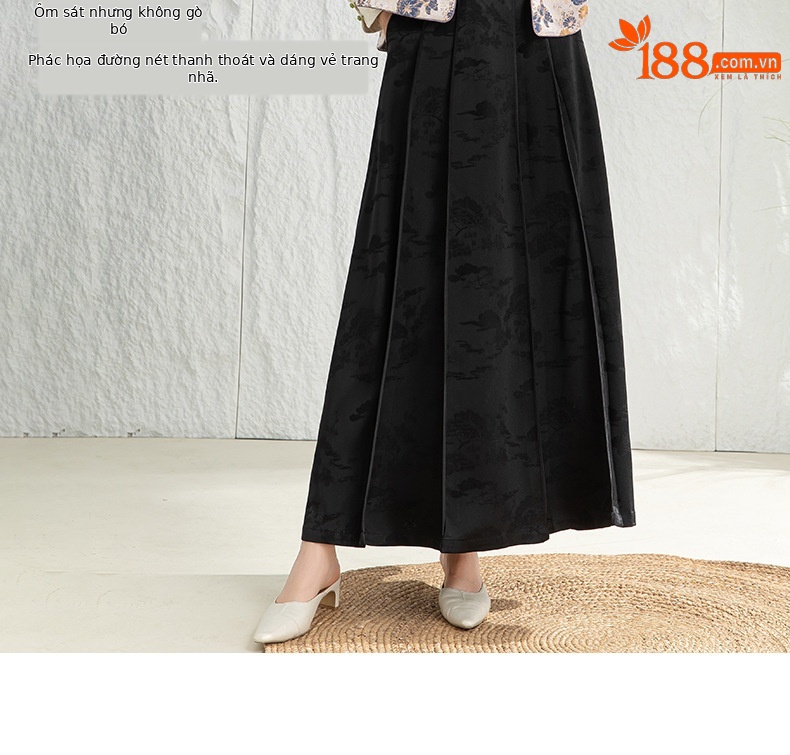 Áo vest cách tân Trung Quốc nữ satin cổ điển, tay loe, khuy cài nút vải — Màu tím sâm panh chi tiết 9