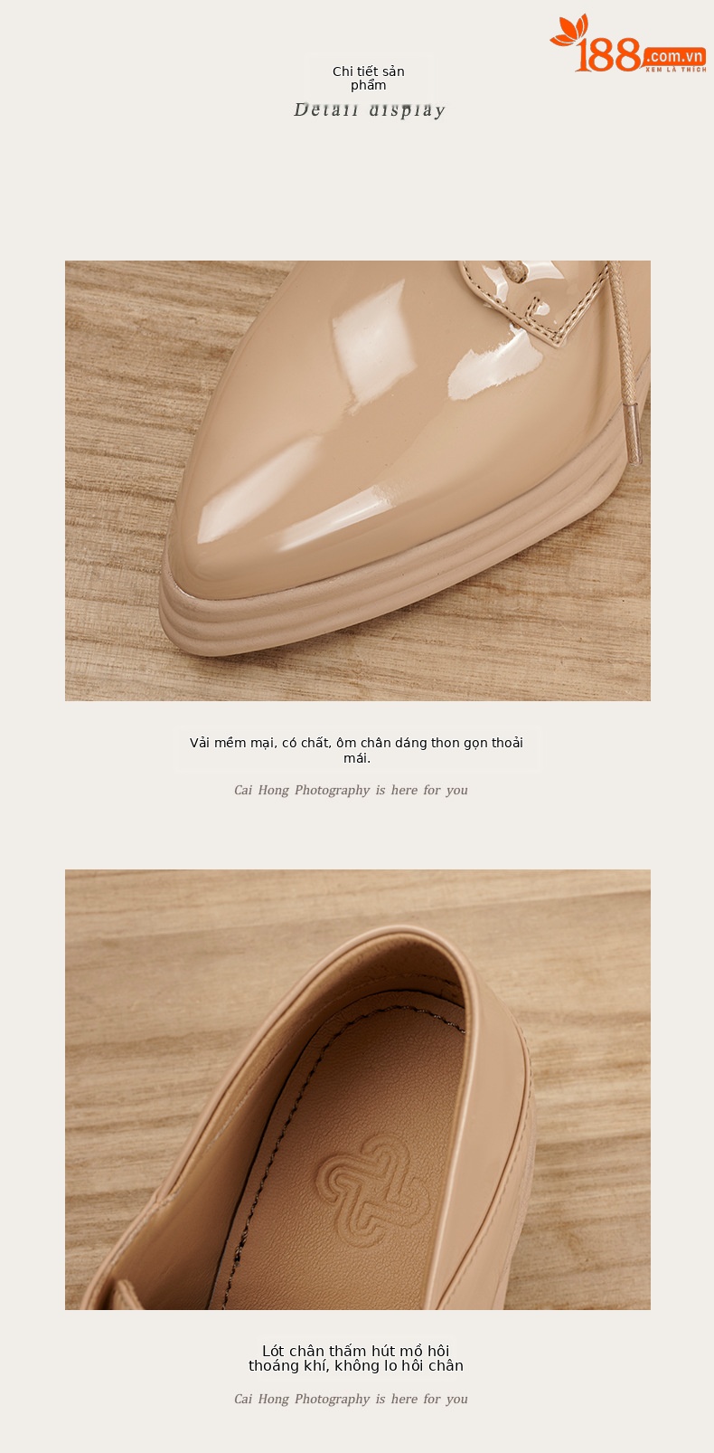 Giày platform nữ mũi nhọn buộc dây đế xuồng da bóng — Màu đen chi tiết 5