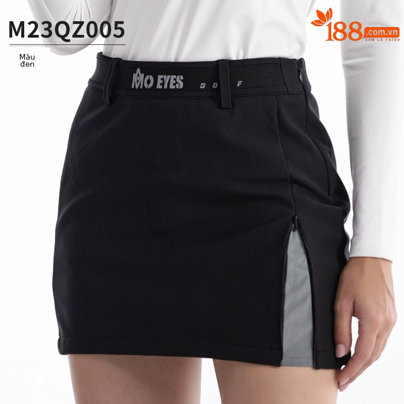 Chân váy ngắn Golf nữ moeyes mắt ma thuật, ôm hông, eo cao su co giãn — M23QZ005-Váy ngắn màu đen, M23QZ005-Váy ngắn màu trắng