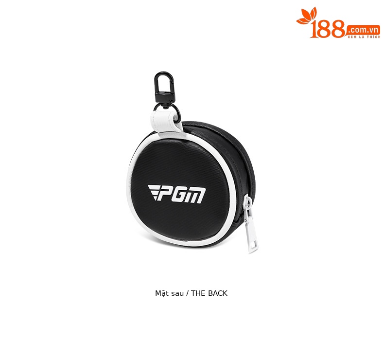 Túi đeo thắt lưng golf PGM mini chống nước đựng 3 bóng — SOB011-Đen trắng chi tiết 16