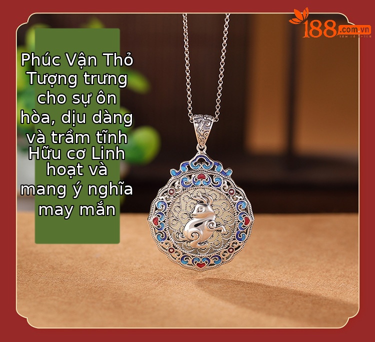 Mặt dây chuyền bạc S925 khắc họa tiết Ruyi may mắn, phối ngọc Hòa Điền — Cung Hoàng Đạo Hổ chi tiết 8