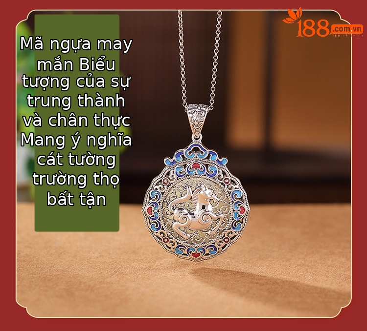 Mặt dây chuyền bạc S925 khắc họa tiết Ruyi may mắn, phối ngọc Hòa Điền — Cung Hoàng Đạo Hổ chi tiết 11