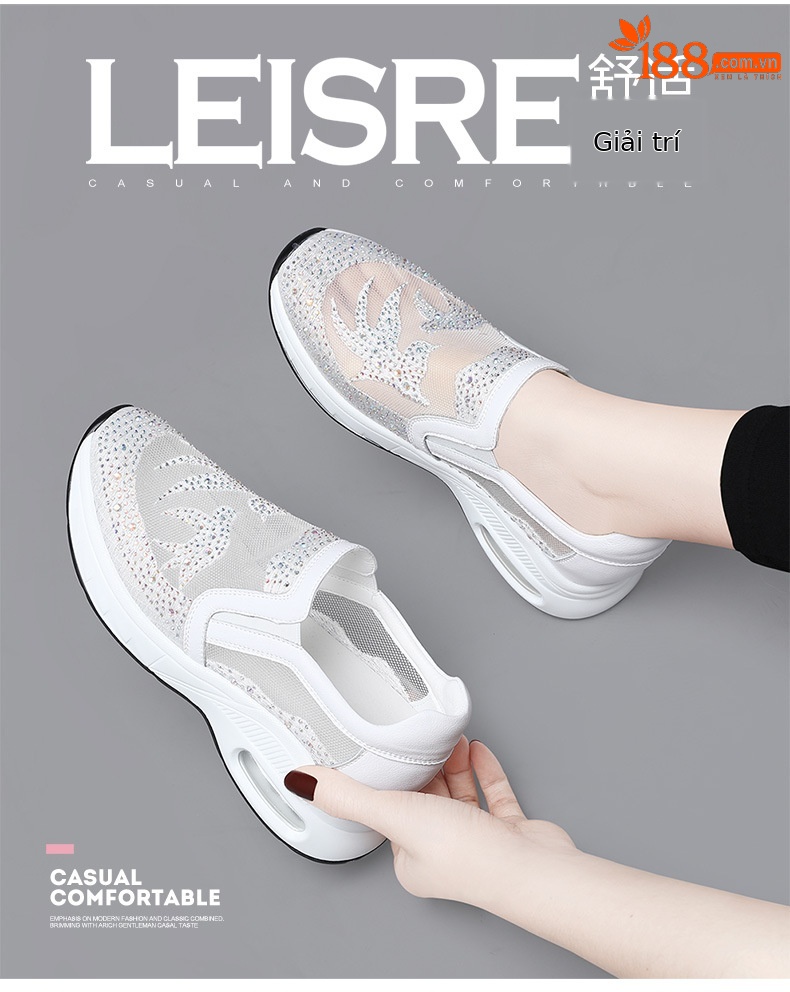 Giày sneaker nữ lưới thoáng khí đế dày phong cách thể thao đa năng — 9131 Màu đen, 9131 màu trắng chi tiết 4