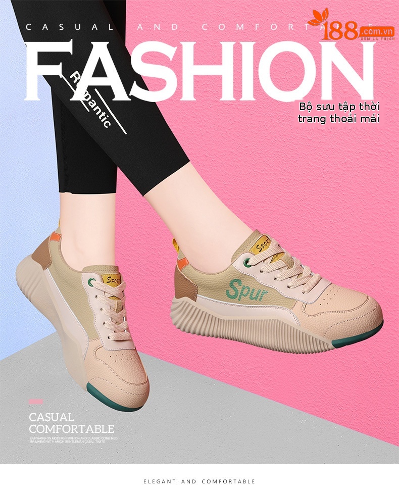 Giày sneaker nữ chạy bộ mesh thoáng khí đế mềm nhẹ — 11282-3 nâu (cổ thấp thoáng khí), 11282-2 nâu (một bên trong và bên dưới thấp), 11282-2 Màu vàng (một bên trong và bên dưới), 11282-3 Màu vàng (cổ thấp thoáng khí) chi tiết 3