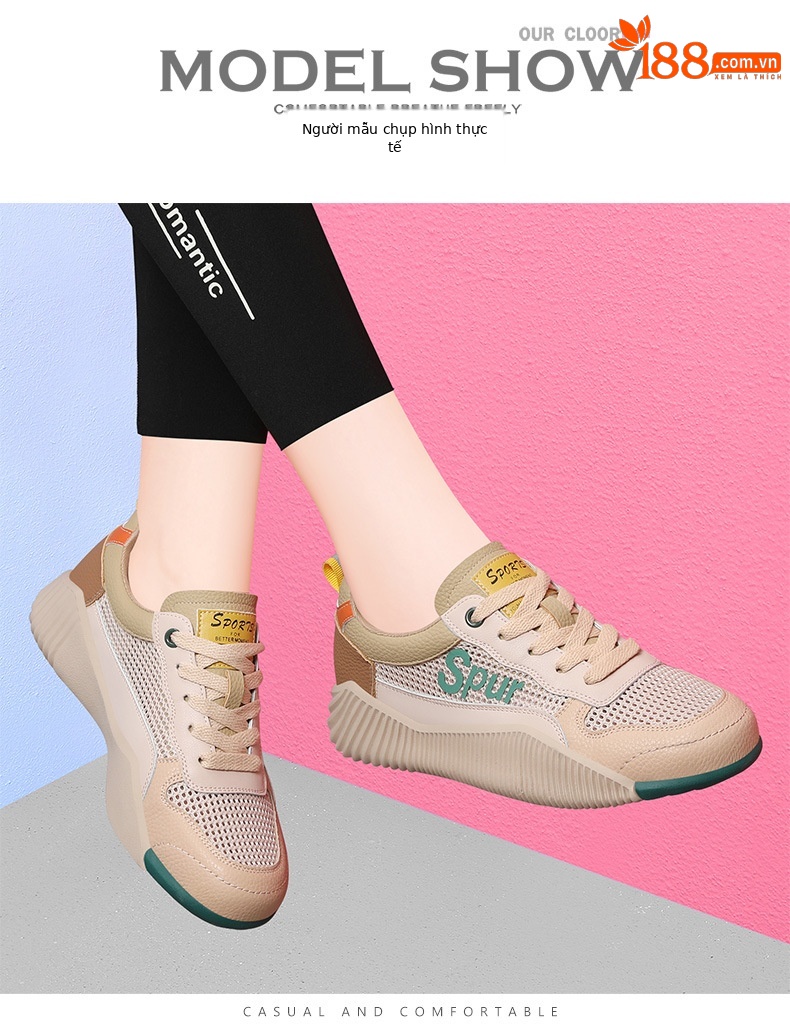 Giày sneaker nữ chạy bộ mesh thoáng khí đế mềm nhẹ — 11282-3 nâu (cổ thấp thoáng khí), 11282-2 nâu (một bên trong và bên dưới thấp), 11282-2 Màu vàng (một bên trong và bên dưới), 11282-3 Màu vàng (cổ thấp thoáng khí) chi tiết 32