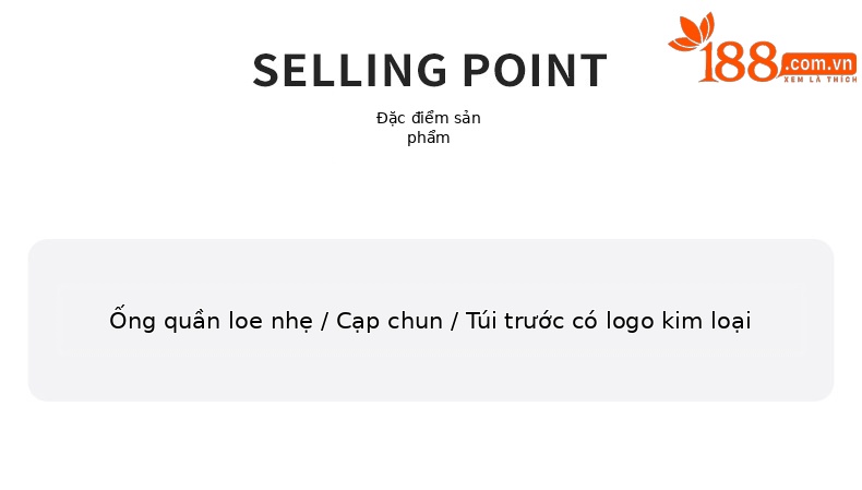 Quần golf nữ PGM ống loe co giãn đa năng xẻ nhỏ gấu — KUZ176 - Kaki chi tiết 2