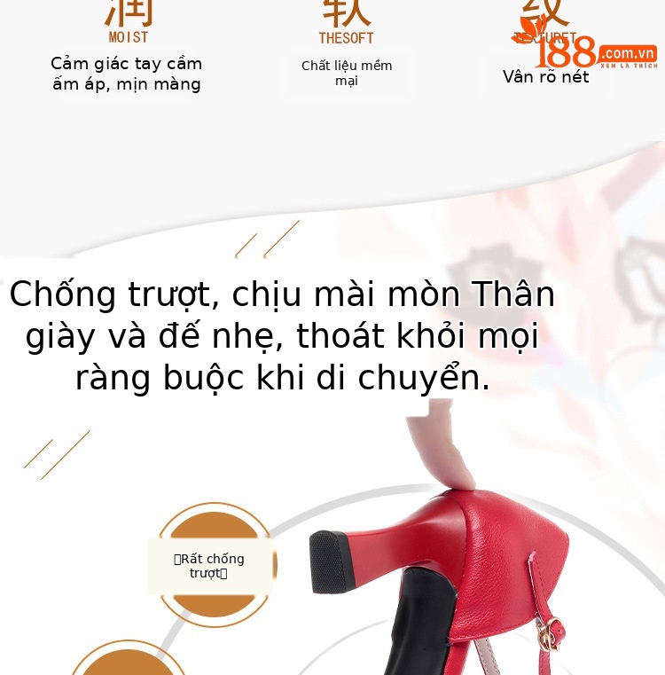Sandal quai ngang da thật gót vuông mũi nhọn cho nữ, giày cao gót hở mũi kiểu dáng sang trọng — Màu be chi tiết 7