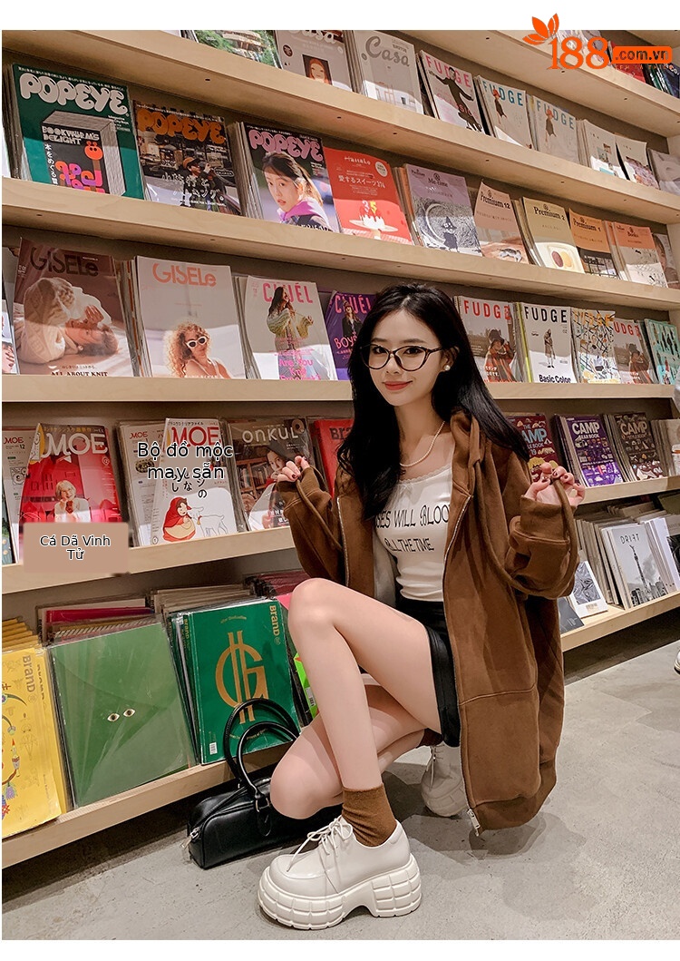 Giày lười nữ da bò phối dây buộc chéo đế xuồng platform phong cách Anh quốc — Màu Đen Hạt mở viền, Màu đen da bò mờ, Màu trắng chi tiết 54