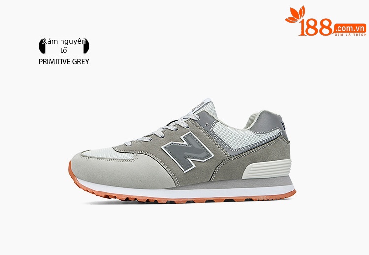 Giày sneaker nam phong cách Balance 574 lưới thoáng mát đế êm — 574-2 màu xám chi tiết 22