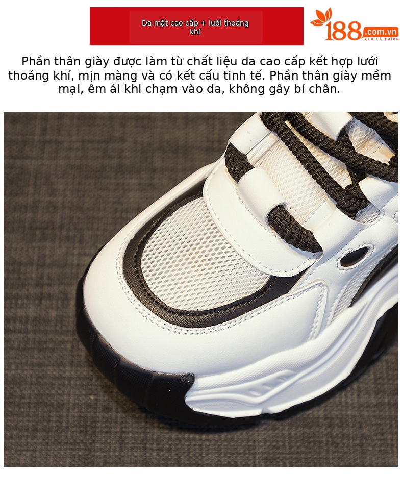Giày sneaker nữ đế xuồng tăng chiều cao, dáng chunky đế dày thoáng khí, phối màu đa dạng — M2516-2 đen trong suốt lưới, M2516 kaki một lớp bên trong, M2516-1 trắng be lót nhung, M2516-1 màu đen lót nhung chi tiết 40